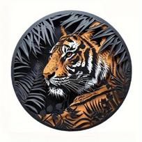 2D plokščias 20*20cm, apvalus medinis ženklas, liūto ženklo dekoras, dovanų tema, viešbučiui, kavinei, namams, virtuvei, sodui, miegamajam, baro sienų dekoras. 20*20cm
