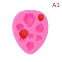 3D Mini Braškių Silikono Fondant Formelės Uogos Šokoladinis Fondant Saldainių Formelės 6*7cm