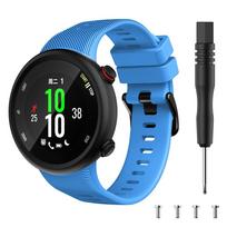 Sportinis minkšto silikono dėklas-dangtelis, pakaitinis laikrodžio dirželis, apyrankė Garmin Forerunner 45 45S išmaniajam laikrodžiui, nešiojami priedai For Forerunner 45S dangaus mėlyna spalva