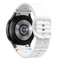 Silikoninė apyrankė skirta Samsung Galaxy Watch 7 FE 6 4 Classic 5 pro 44mm 40mm 43mm 47mm 45mm apyrankė Galaxy Watch6 7 dirželis Galaxy 7 40mm 44mm balta