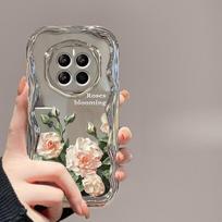 Tinka Huawei Pura70pro mobiliojo telefono dėklas Vivos18 krištolinė gėlių grandinėlė Oppo galvanizuotas sidabro Xiaomi 14 moterims Huawei Mate 60