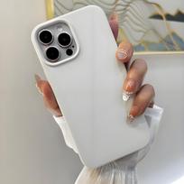 Silicone Phone Case for iPhone 16 15 14 13 12 11 Pro Max XR XS XS Max  7 7Plus Full Protective Cover iPhone XS balta