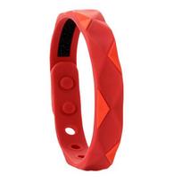Sugar Regulator Bangle 6-Hole Adjustment Wrist Strap Portable Sports Wear Pain Relief Silica Gel Anti-static Bracelet Negative Ion raudona