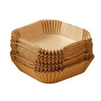 50 vnt. oro gruzdintuvės popierinis įdėklas Nelipnus oro gruzdintuvės pergamentinio popieriaus įdėklai kepimo popieriaus filtrai virtuvės oro fryer mikrobangų krosnelei Matches the image1
