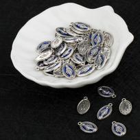 20 vnt./partija Malonės Dievo Motinos Medalla Milagrosa pakabukai, karoliukai, rožančius, katalikiški religiniai papuošalai, mėlio emalio spalva 20pcs-Small