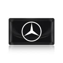 2/5/10 vnt. 2025 Mados Naujas Automobilio Logotipo Emblema 3D Lipdukai Anglies Pluošto Vairas Mercedes Benz B R G Klasės GLK GLA C200 E200 C200L S400 1pcs