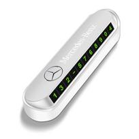 Automobilio stiliaus laikina parkavimo kortelė Kortelė su telefono numeriu Numerio plokštelė Telefono numeris Mercedes Benz AMG W213 W205 W203 W177 V177 W247 W176 W166 benz balta