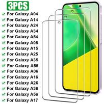 3 vnt. grūdintas stiklas Samsung Galaxy A54 A34 A24 A55 A35 A16 A17 ekrano apsauga Samsung A05s A04 A06 A14 A15 A26 A36 A56 For Samsung A12 gryna