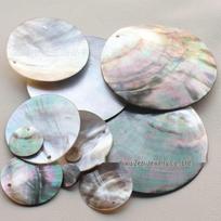 Ancient Style Black Lip Mother of Pearl Round Earrings & Hairpin DIY Jewelry Accessories 15mm one piece
