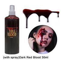 Netikras Kraujas Rekvizitas su Purškimo Galvute Helovino Dekoracija Siaubo Kosplėjus Kosmetika Dirbtinė Plazma Vakarėlio Reikmenys Pokštai PASIDARYK pats Helovino Reikmenys Dark Red Blood 30ml