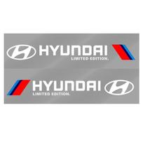 2 vnt. Automobilio 3D lipdukai Auto šoninės kėbulo sportiniai lipdukai Decals Automobilio priedai Hyundai H-1 I40 I30 I20 I10 IX35 IX25 Tucson Getz Terracan Accent balta
