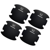 4 vnt./rinkinys Automobilio durų rankenėlės Anti-scratch lipdukas Anglies pluošto Honda Civic Fit Jazz Accord Pilot Passport Stepwgn CRV BRV HRV Vezel juoda