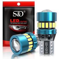 2 vnt. W5W T10 LED lemputės Canbus 3014+3030 18SMD 6000K 168 194 LED lęšis Pleištinė automobilių salono žemėlapio kupolo apšvietimas Parkavimo šoninis apšvietimas Automobilio signalinė lemputė T10