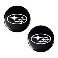 2/5/10 vnt. 14 mm nuotolinio automobilio rakto lipdukai Emblemos Aksesuarai Subaru Impreza Legacy WRX STI BRZ XV WRC Forester Crosstrek 2pcs juoda
