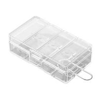 Small Battery Holder 16340/CR123/CR2 Batteries Organizers, Sealed Waterproof Holder Prevents Dust and Moisture white