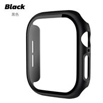 Stiklas+Dangtelis Apple Watch Ultra3 49mm dėklas 46mm 42mm 44mm 40mm 45mm 41mm 38mm buferis Ekrano apsauga iwatch serija11 10 9 8 7 6 5 4 SE3 Priedai 38mm juoda