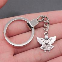 30mm Raktų pakabukai Sparnai Angelas Plunksnos Vintažiniai papuošalų gaminiai QY001 A01-1pcs-20x19mm