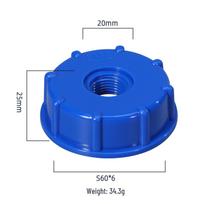 IBC Ton Barrel Valve Adapter Cover: 4-Point, 6-Point, 1-Inch Double Inner Tooth Center Ring Adapter