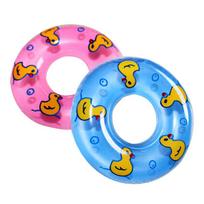 2 vnt kūdikių vonios žaislas pripučiamas plaukimo žiedas, plastikinis mini plaukimo apskritimas, dovana vaikams (Rožinė ir mėlyna) Multicolor