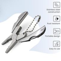 Compact Multi-Tool Keychain Screwdriver, Stainless Steel Folding Pliers for Quick Repairs, Portable Mini Tool for Outdoor Use & DIY Projects