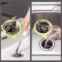 Bathroom Sink Cleaner Drain Cleaning Tool Hair Clog Remover Pipes [45 cm*1]