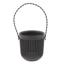 Double-Layer Hanging Plant Holder Lazy Water Plastic Basket Wall Flower Pot pilka spalva