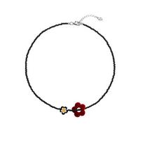 Unique Handmade Glass Wood Bead Chokers Necklace for Trendy Women Girls Adjustable Collarbone Jewelry Everyday Wear 1