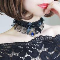 Nėrinių Saldus Meilės Širdies Brangakmenio Pakabukas Lolita Mergaičių Karoliai Cosplay Apykaklės Grandinėlės Šokio Papuošalų Aksesuarai Vestuvėms A7