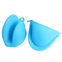 Silicone Heat Resistant Pinch Grips Oven Mitts - Finger Protectors for Kitchen Microwave Oven one size mėlyna