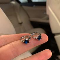 1 Pair New Trendy Shinning Pentagram Star Stud Hoop Earrings For Women Girls Simple Cute Sweet Vintage Earrings Piercing Jewelry onesize