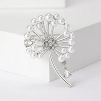 Dandelion Pins For Women Pearl Plant Brooches Banquet Party Backpack Gifts Jewelry Accessories sidabras