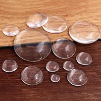 Apvalus plokščiadugnis skaidraus stiklo kabošonas pasidaryk pats papuošalų gamybai 6mm 8mm 10mm 12mm 14mm 16mm 18mm 20mm 25mm 30mm 35mm 8mm 50pcs