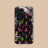 Musical Note Staff Mobile Phone Case for Samsung Galaxy A56 55 54 53 52 51 36 35 34 23 16 15 5G Glass Colorful Cover Smartphone Galaxy A16