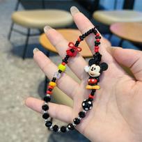 Disney animacinis personažas Mikis ir Mini Pelė Mobiliojo Telefono Dirželis Mielas Lėlės Stiliaus Pakabukas Vyrams ir Moterims Madingas Nešiojamas Raktų Pakabukas A
