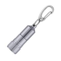 Nešiojama mini LED žibintuvėlio raktų pakabukas Daugiafunkcinis kišeninis žibintuvėlis Mini raktų pakabukas Lauko žygio stovyklavimo žibintuvėlis pilka spalva