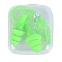 Corded Silicone Corded Ear Plug Silicone Hearing Protection Noise Reduction  Travel žalia