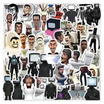 50 Sheets Skibidi Toilet Man Cartoon Game Graffiti Waterproof Journal Stickers