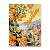 La Dolce Vita Lemon Posters Prints Retro Spritz Canvas Painting Santorini Italy Travel Wall Art for Room Cafe Decor Picture 21X30CMNo Framed