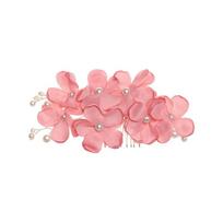 Romantic Red/Pink/Champagne Hair Jewelry Bridesmaid Tiara Hair Combs Flower Hair Pin  Bridal Clips rožinė
