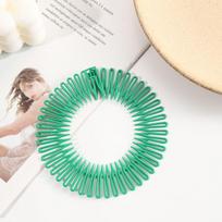 Full Circle Stretch Flexible Comb Plastic Fixed Hair Accessories Invisible Wavy Hair Hoop  Women žalia