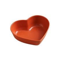 Creative Wheat Straw Heart Shape Seasoning Dish Nordic Style Mini Salted Cabbage Dish Unbreakable Washable Soy Sauce Dishes Home oranžinė