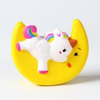 Flying Horse Moon Squishy Toy With Slow Rebound For Stress Relief And Gift Use Yellow