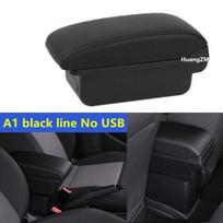 For MG MG3 MG 3 Armrest box For MG MG3 2025 Car Armrest box Center Storage box Interior Retrofit Car Accessories A black line No USB