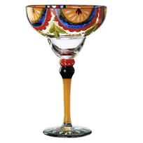 Painted Margarita Wine Glass Crystal Glass Hand-painted Cocktail Glass Alicia Home Goblet for Home Bar Wedding Party Dropship as shown