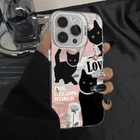 ins wind necklace cat suitable for Apple 15PRO mobile phone case iPhone14 high value 13 cute 12 simple XR iPhoneX