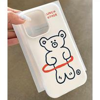 Hula hoop bear applies to Apple 16 mobile phone case iPhone17promax jelly 14 skin feel 15 matte 13/Air IPhone17ProMax