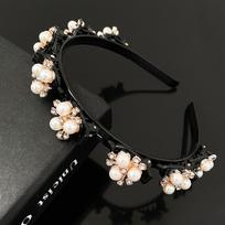 Rhinestone Lazy Girls Hair Braider Hair Hoops Pearl Zircon Braided Tools Hairband Headwear Flower Hair Toothed Headband