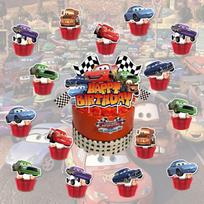 Cars-themed Birthday Party Decorations: Lightning McQueen Balloons, Banners, Cakes, and Cars-themed Party Decor Sets No pump needed