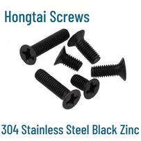 304 Stainless Steel Black Zinc Countersunk Flat Head Machine Screw M2/M2.5/M3 M2*4 (1000 pcs)