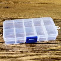 10/15/24 Skyriai Plastikinė dėžutė Papuošalų karoliukų laikymo konteineris Amatų organizatorius 10 Compartments